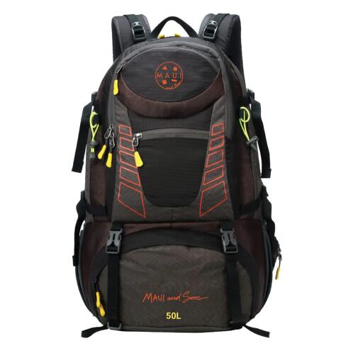 Maui & Sons Σακιδιο Trekking 50lt Nylon Μαύρο