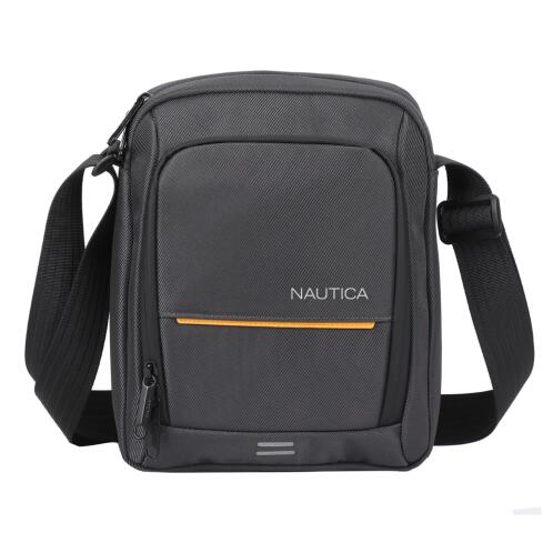 NAUTICA Τσάντα ώμου ανδρική 3,5lt polyester ανθρακί