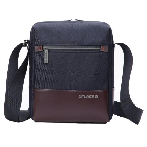 GUY LAROCHE Τσάντα ώμου ανδρική 3lt microfiber polyester μπλε