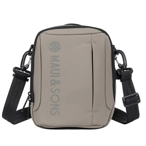 MAUI&SONS Τσάντα ώμου ανδρική 2.5lt polyester γκρι