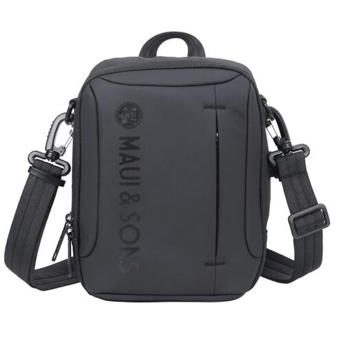 MAUI&SONS Τσάντα ώμου ανδρική 2.5lt polyester μαύρο