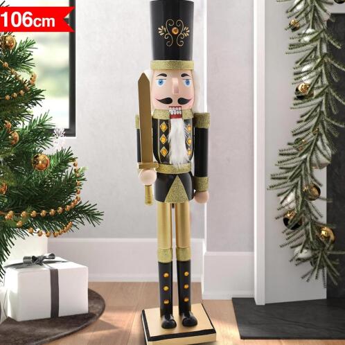 BAKAJI Ξύλινος Χριστουγεννιάτικος Καρυοθραύστης Ύψους 106 εκ. Χριστουγεννιάτικες Διακοσμήσεις  02814929