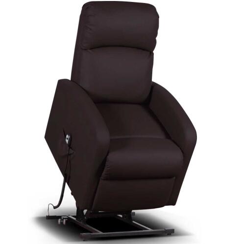 BAKAJI  Ηλεκτρική Μηχανοκίνητη Πολυθρόνα Ανύψωσης και Κλίσης από Οικολογικό Δέρμα Μόρο για Ηλικιωμένους  02816649