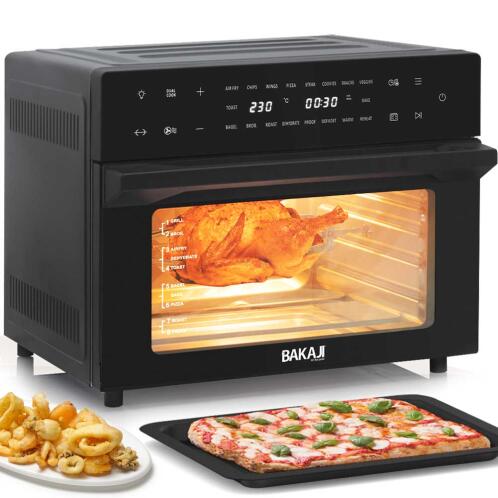 Bakaji 02826301 Φριτέζα Αέρος 30Lt Ψηφιακός 1800W Μαύρη