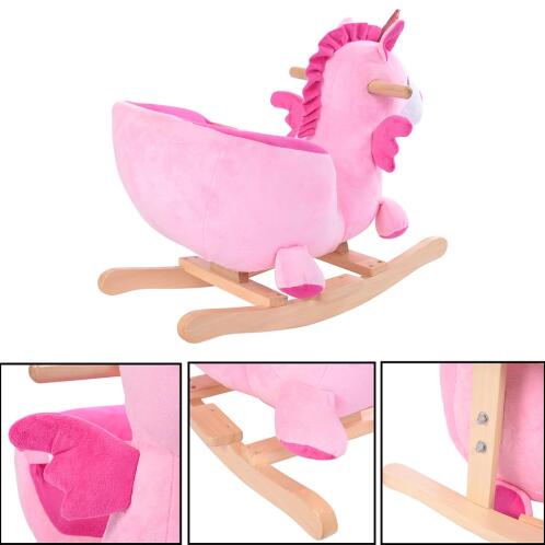 BAKAJI  Κουνιστό Μονόκερος Λούτρινο Άλογο Παιχνίδι για Παιδιά με Ήχους  02832778