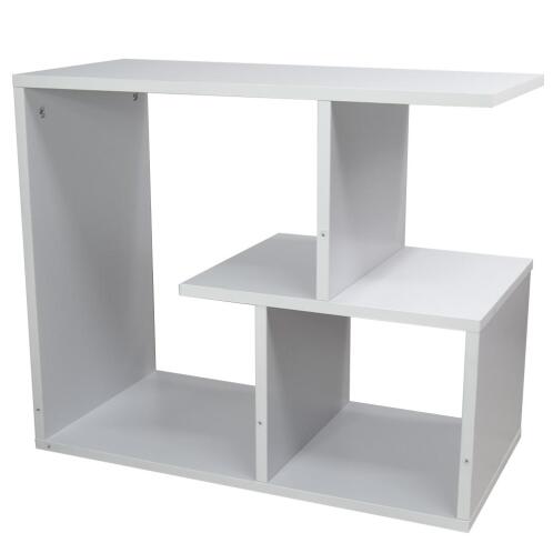 Bakaji 02832902 Βιβλιοθήκη Τραπεζάκι με 5 Ράφια 60x30x50cm Λευκό