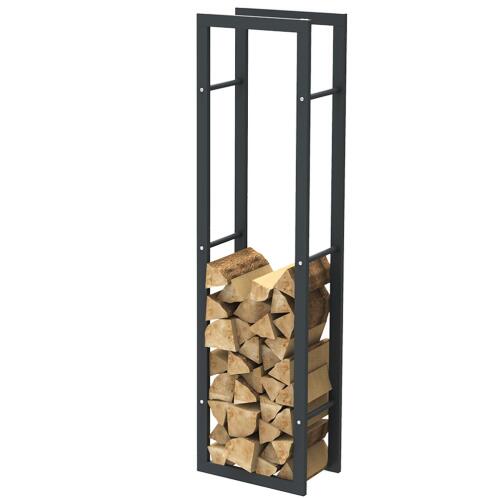 Bakaji Μεταλλική Υποστήριξη Ξυλοθήκης Εσωτερικού Χώρου Τζακιού Σόμπας 150x40x25cm 02835837