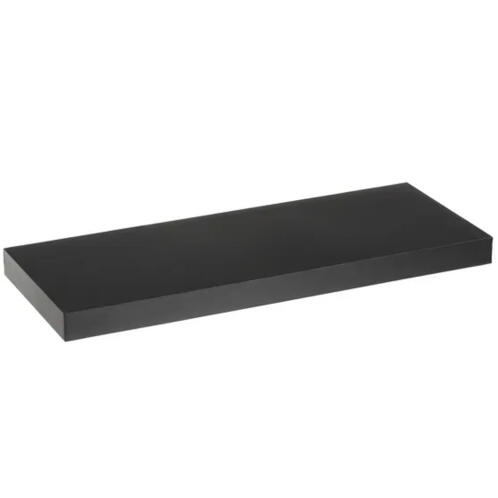 BAKAJI  Ράφι Τοίχου Μαύρο MDF 60x23,50x3,80 cm Οργανωτής Μινιμαλιστικός  02838661
