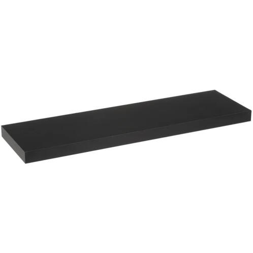 BAKAJI  Ράφι Τοίχου MDF Μαύρο 80x23,50x3,80 cm Οργανωτής Μινιμαλιστικός  02838662