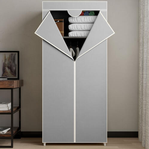 Bakaji Ντουλάπα Κρεμάστρα 70x46x160εκ. 02838698 Γκρι