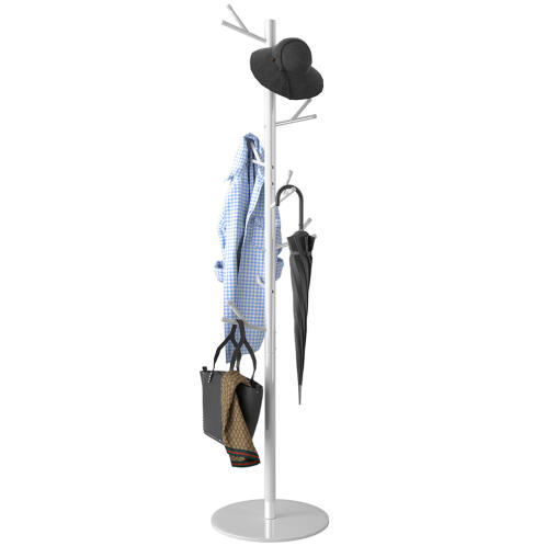 Bakaji Επιδαπέδια Κρεμάστρα Ρούχων με 16 Γάντζους 02840231 Λευκή