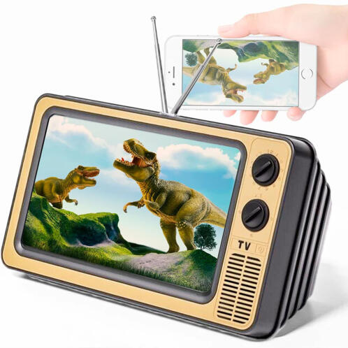 BAKAJI Οθόνη Μεγεθυντικός Φακός 12 Ενισχυτής Βίντεο για Smartphone Χρυσό Περίβλημα 02840411