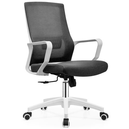 Shally Dogan Μαύρη Καρέκλα Γραφείου με Λευκή Δομή για Γραφείο, Στούντιο ή Παιδικό Δωμάτιο 02840555