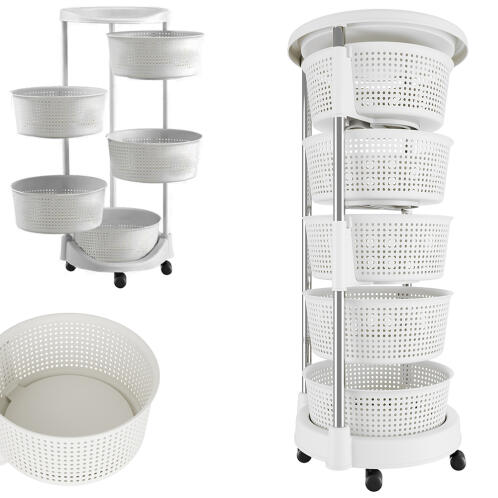 BAKAJI  Σετ 5 Ανοιγόμενα Ράφια Κουζινας από Ανοξείδωτο Ατσάλι Κουζίνας  02840651