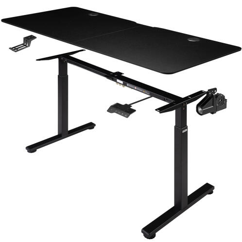 Shally Dogan 02840731 Ηλεκτρικό Ρυθμιζόμενο Γραφείο 140x60x72-117cm Μαύρο