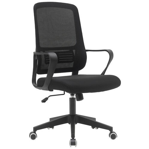 BAKAJI  Μαύρη Καρέκλα Γραφείου Περιστρεφόμενη Καρέκλα Γραφείου Ρυθμιζόμενο Ύψος 98-108cm  02840763