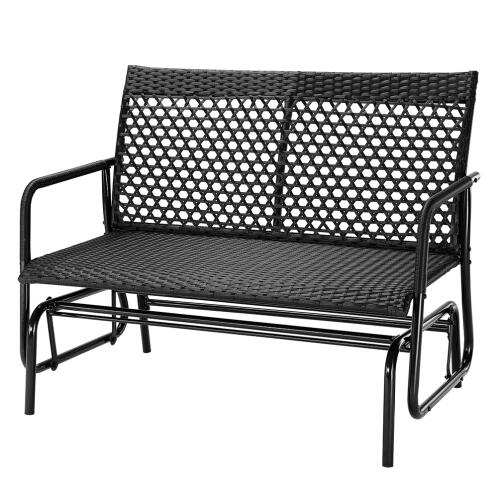 BAKAJI Παγκάκι Κούνια από Ρατάν Διθέσιο Καθιστικό Εξωτερικού Χώρου Εργονομικό Καναπεδάκι Κήπου 02842389