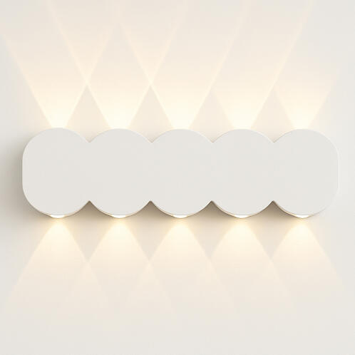 Bakaji 02842446 Απλίκα Τοίχου 10 LED Θερμό Λευκό Φως 26x8x3cm Λευκή