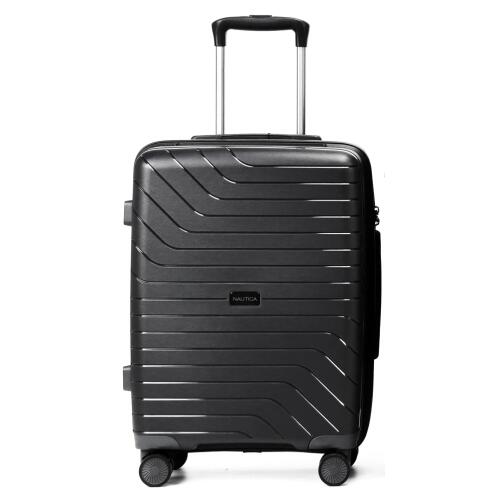 NAUTICA Βαλίτσα καμπίνας σκληρή 20'' μαύρη με 4 ρόδες ύψους 55cm