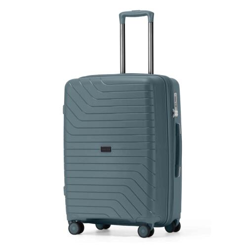 NAUTICA Βαλίτσα καμπίνας expandable σκληρή 20'' γκρι/πράσινη με 4 ρόδες ύψους 55cm