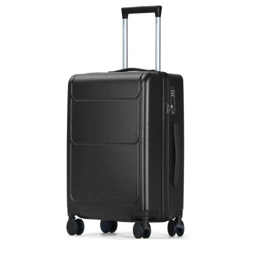 NAUTICA Βαλίτσα καμπίνας πολυκαρβονική 20''  μαύρη  με 4 ρόδες ύψους 55cm
