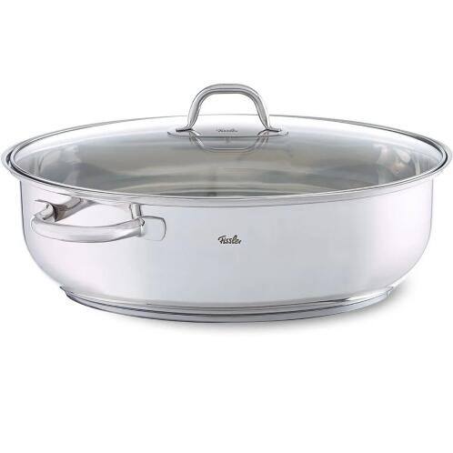 Fissler Γάστρα Ανοξείδωτη με Γυάλινο Καπάκι 38cm και Δώρο Εργαλεία Μαγειρικής -Σετ 3 Τεμαχίων