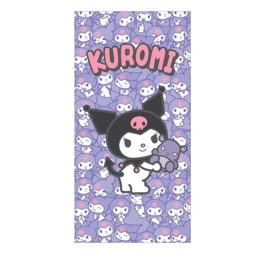 KUROMI Πετσέτα θαλάσσης microfiber 70x140cm μωβ