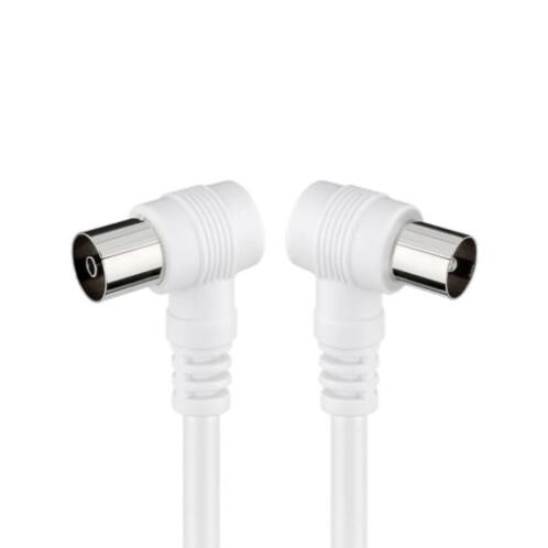 TnB Καλώδιο κεραίας Coaxial Male/Coaxial Female 2m γωνιακό  λευκό