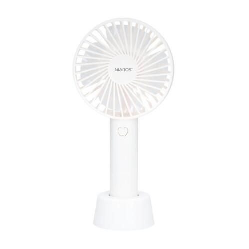 Niaros Ανεμιστήρας Χειρός Επαναφορτιζόμενος Φορητός Balu USB 5W Mini Λευκό