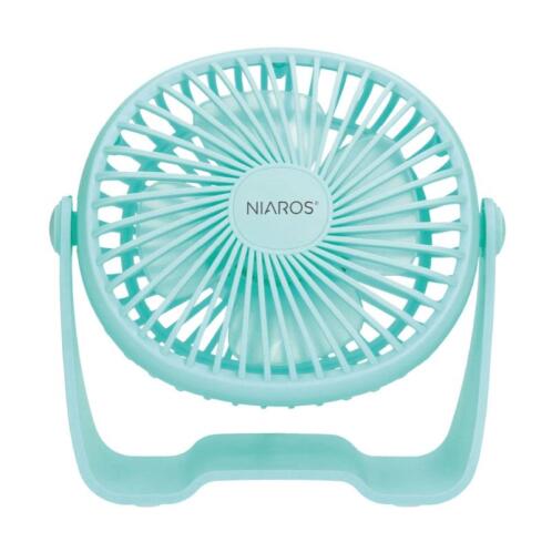 Niaros  Επιτραπέζιος Ανεμιστήρας Alua USB 3W Mini Τιρκουάζ