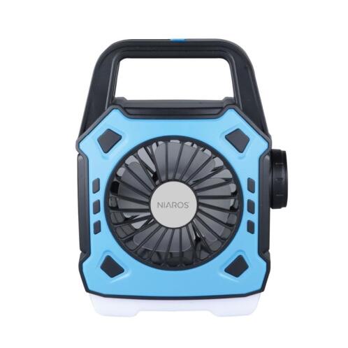 Niaros Ανεμιστήρας Κάμπινγκ Stawell USB 4W με Φακό LED 180lm Μπλε