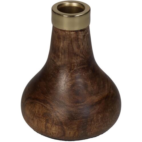 ArteLibre Κηροπήγιο Καφέ 7x7x6.5cm Ξύλο