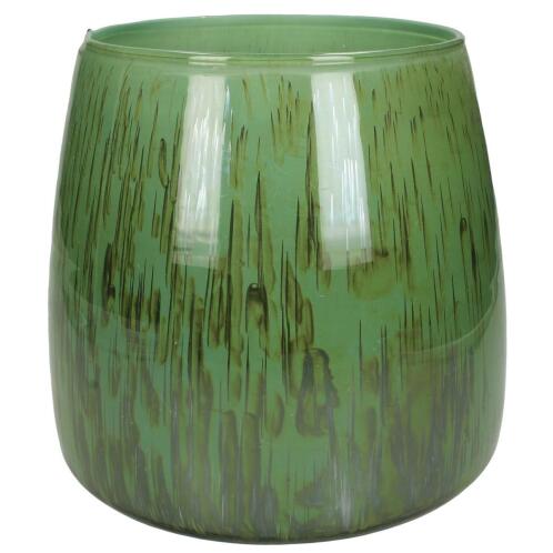 ARTELIBRE Κηροπήγιο Πράσινο Γυαλί 23x23x23cm