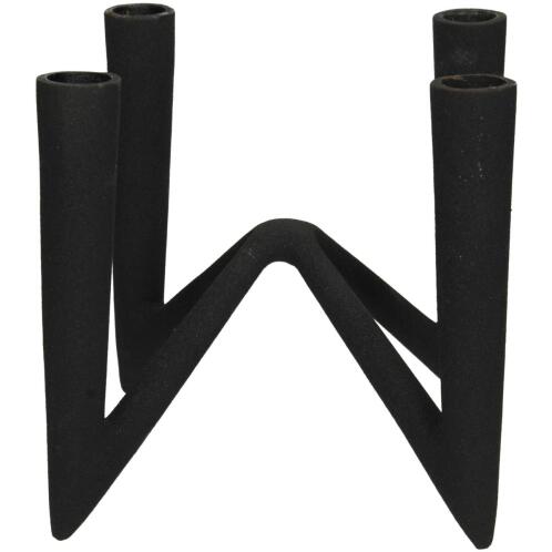 ArteLibre Κηροπήγιο Αλουμίνιο 15.5x15.5x16.5cm Μαύρο