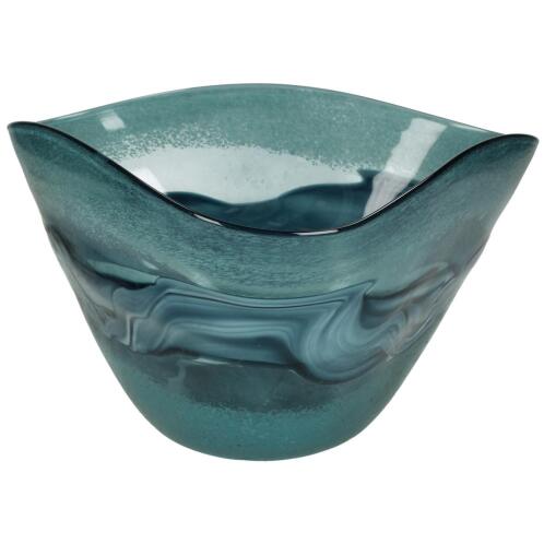 ArteLibre Μπολ Γυαλί 29x27x14cm Μπλε