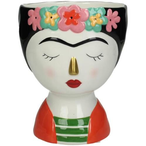 ArteLibre Κασπώ Γυναίκα Με Λουλούδια Δολομίτης 15.6x15.5x19.5cm Πολύχρωμο