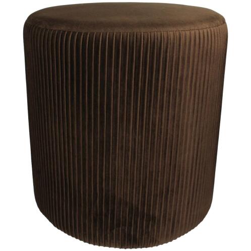 ArteLibre Πουφ Βελούδο 41x41x45cm Καφέ