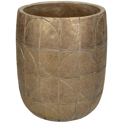ArteLibre Κασπώ Γεωμετρικά Σχήματα Τσιμέντο 17.5x17.5x20cm Χρυσό