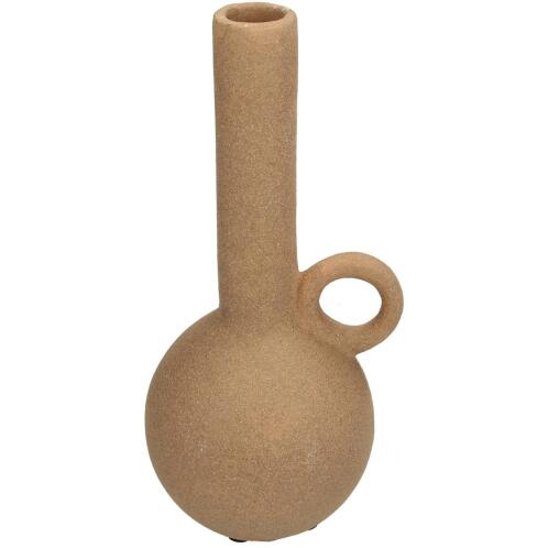 ArteLibre Κηροπήγιο Κεραμικό 9.1x8.2x20.2cm Καφέ