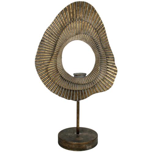 ArteLibre Κηροπήγιο Μέταλλο 30x15x52cm Καφέ