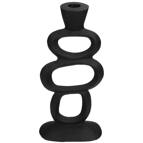 ARTELIBRE Κηροπήγιο Μαύρο Αλουμίνιο 15x7x30.5cm