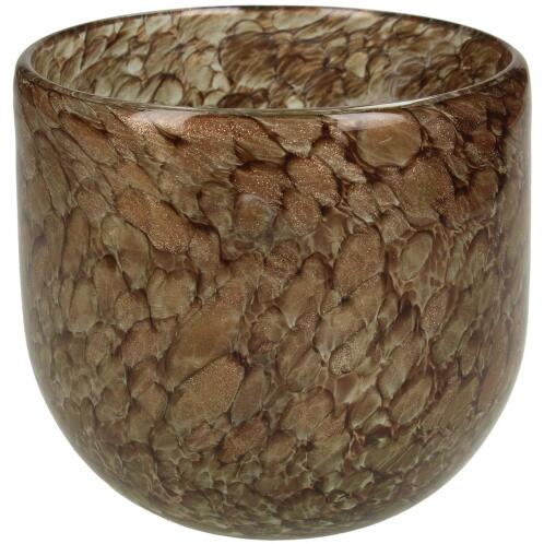 ArteLibre Κηροπήγιο Γυαλί 12.5x12.5x10cm Καφέ