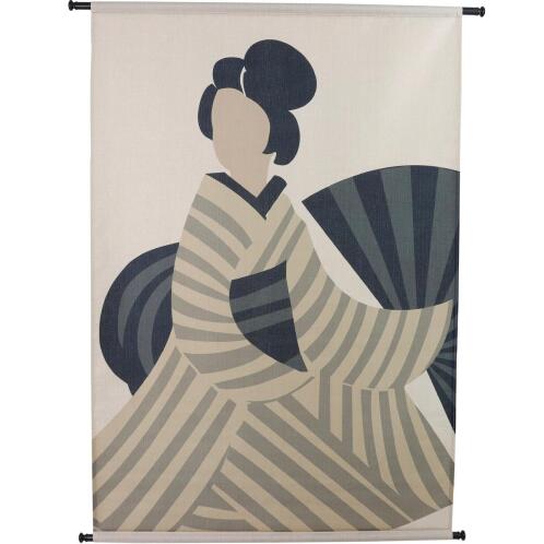 ARTELIBRE Διακοσμητικό Τοίχου Κρεμαστό Japandi Μπεζ Polyester 105x136cm