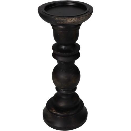 ARTELIBRE Κηροπήγιο Μαύρο Ξύλο 10x10x25cm