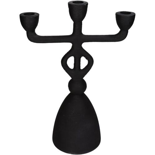 ArteLibre Κηροπήγιο Αλουμίνιο 23x11.5x32cm Μαύρο