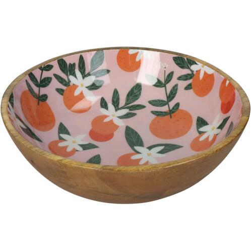 ARTELIBRE Μπολ Πορτοκάλι Πολύχρωμο Ξύλο 24x24x7cm