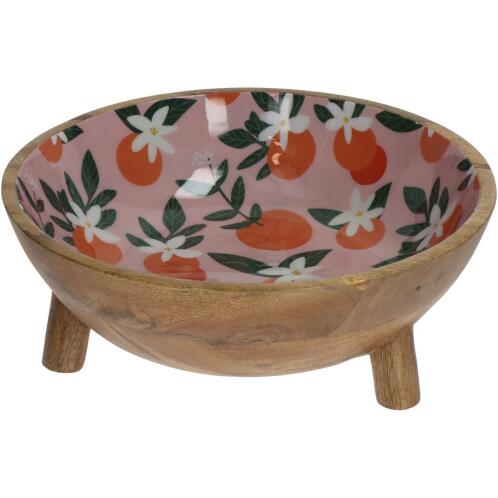 ArteLibre Μπολ Πορτοκάλι Ξύλο 29x29x10cm Πολύχρωμο