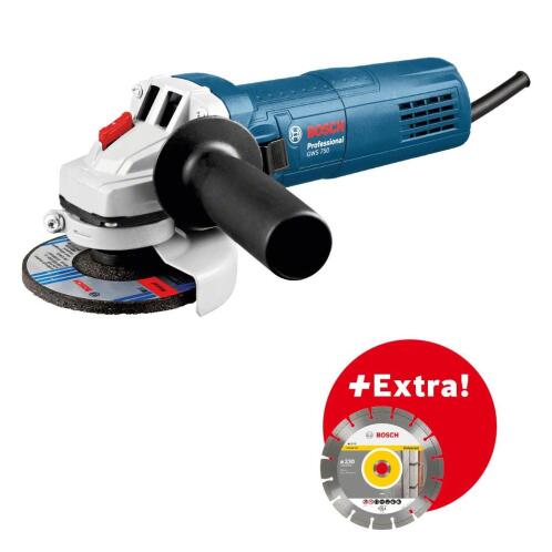 Bosch GWS 750-115 Γωνιακός Τροχός Ρεύματος +  Διαμαντόδισκο