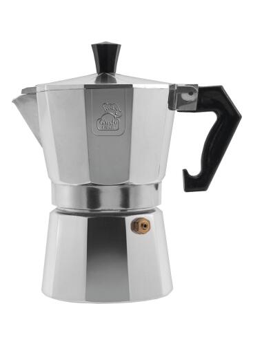 ARTELIBRE Καφετιέρα Espresso 2 Φλυτζανιών Με Λαβή Βακελίτη Ασημί/Μαύρο Αλουμίνιο