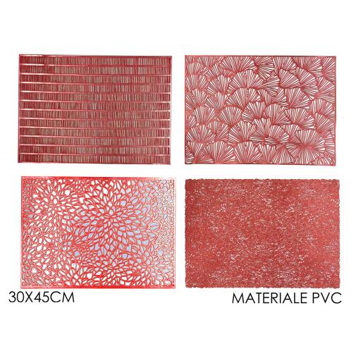 ARTELIBRE Σουπλά Παραλληλόγραμμο Κόκκινο PVC 30x45cm Σε 4 Σχέδια